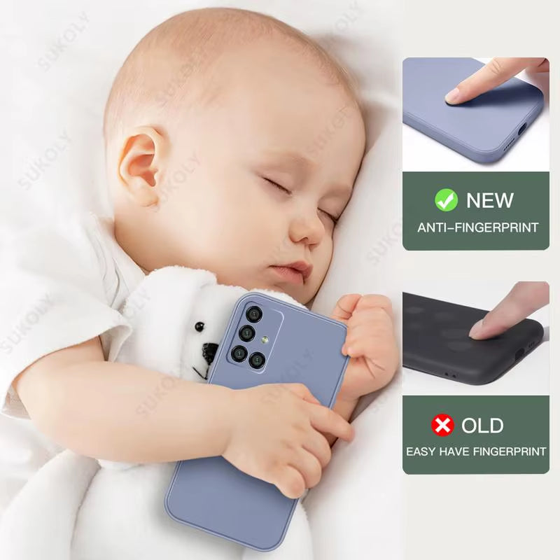 Liquid Silicone Case for Samsung Galaxy S25 Edge S24 S25 FE S23 S22 Ultra plus A56 A17 A16 A54 A53 A55 Camera Protect Soft Cover