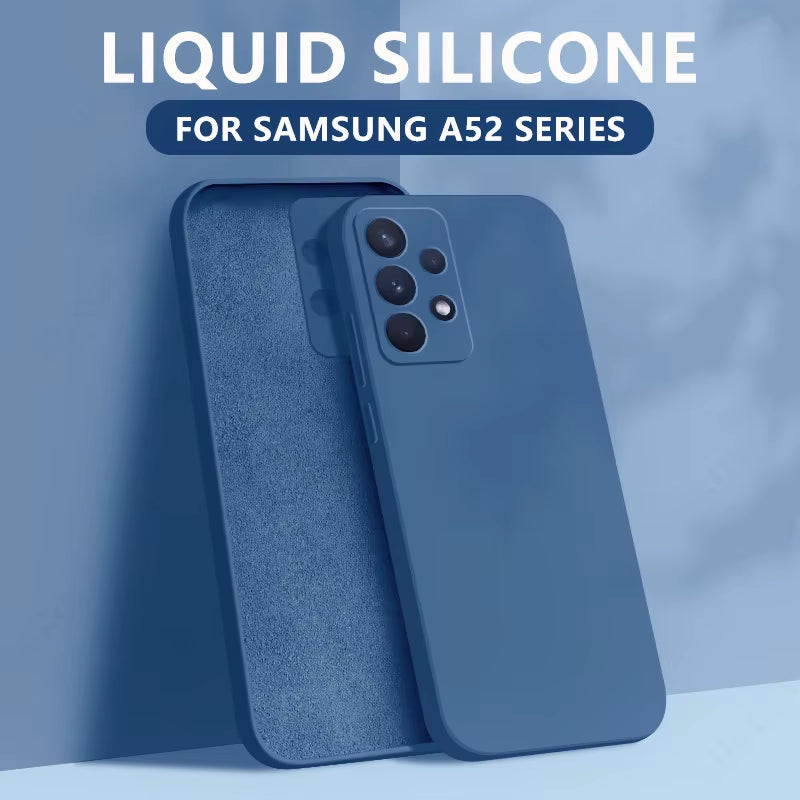 Liquid Silicone Case for Samsung Galaxy S25 Edge S24 S25 FE S23 S22 Ultra plus A56 A17 A16 A54 A53 A55 Camera Protect Soft Cover