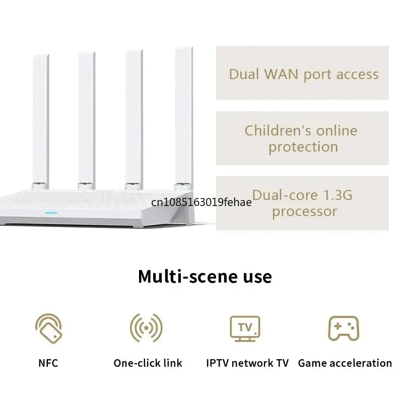 New  Router AX3000T IPTV Mesh Networking Gigabit Ethernet Ports Gaming Accelerator Repeater Modem Signal Amplifier